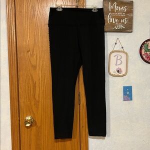 NWT PINK Victoria's Secret Black & Yellow Leggings